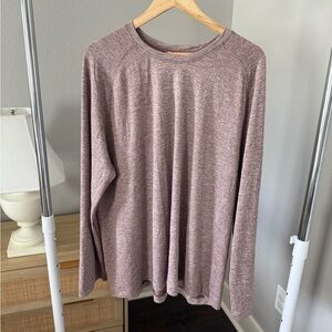 NEW All in Motion Men's Heathered Mauve Long Sleeve Shirt Size XXL